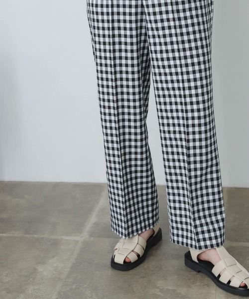 SENSE OF PLACE by URBAN RESEARCH（センスオブプレイスバイアーバンリサーチ）の「ギンガムチェックハイウエストワイドパンツ（その他パンツ・レディース・ブルー系その他/ブラック系その他・SMALL/LARGE/MEDIUM/X-SMALL/TALL）」の21枚目の写真