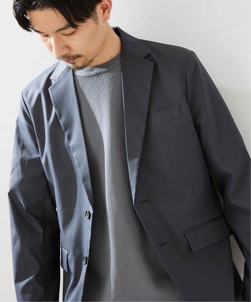 417 EDIFICE（フォーワンセブンエディフィス）の「【ニット+カットソーの2点セット】カノコクルーネックTシャツ（ニット/セーター・メンズ・ホワイト/ベージュ/グレー/サックスブルー・SMALL/MEDIUM/LARGE）」の14枚目の写真