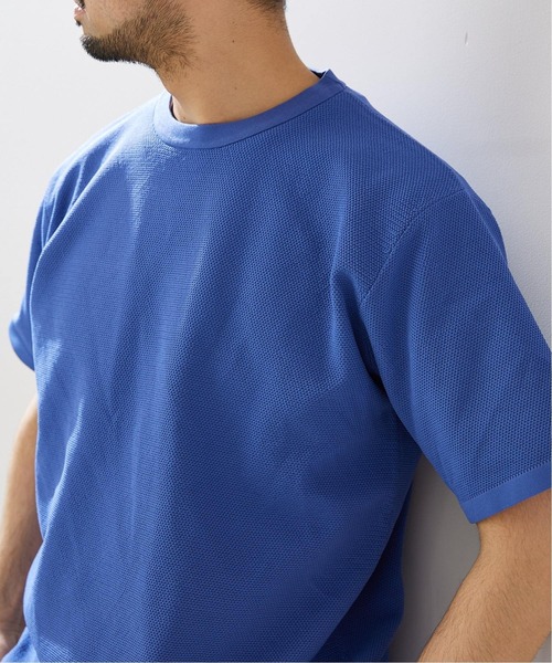 417 EDIFICE（フォーワンセブンエディフィス）の「【ニット+カットソーの2点セット】カノコクルーネックTシャツ（ニット/セーター・メンズ・ホワイト/ベージュ/グレー/サックスブルー・SMALL/MEDIUM/LARGE）」の22枚目の写真