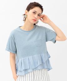 Another Edition | フリルTシャツ/AEBC INDIGO CP FRL T(Tシャツ/カットソー)