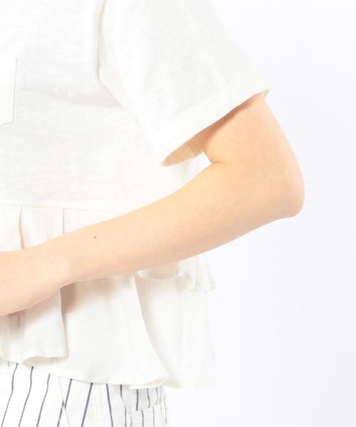 Another Edition（アナザーエディション）の「フリルTシャツ/AEBC INDIGO CP FRL T（Tシャツ/カットソー・レディース・ホワイト/ライトブルー/コバルトブルー・ﾌﾘ-）」の13枚目の写真