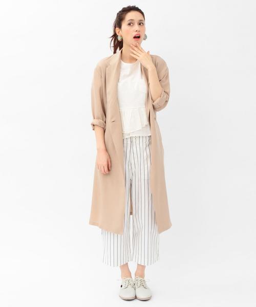 Another Edition（アナザーエディション）の「フリルTシャツ/AEBC INDIGO CP FRL T（Tシャツ/カットソー・レディース・ホワイト/ライトブルー/コバルトブルー・ﾌﾘ-）」の16枚目の写真