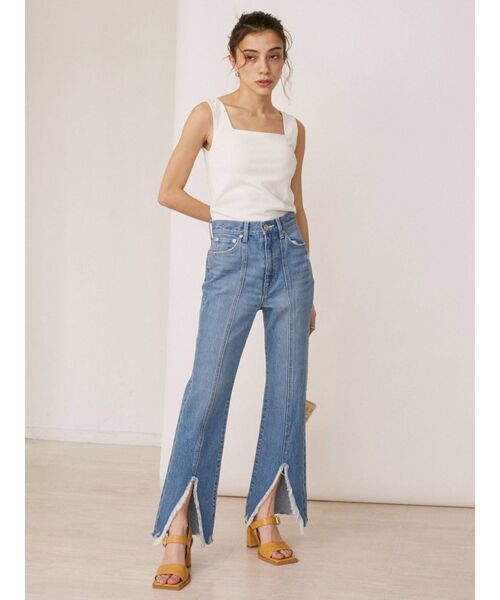 EVRIS（エヴリス）の「スクエアネックリブタンク（タンクトップ・レディース・ホワイト/ブラック/オレンジ/ブルー・FREE）」の10枚目の写真