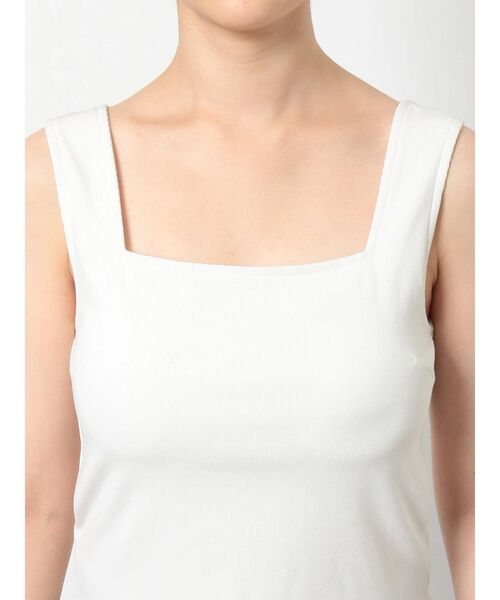 EVRIS（エヴリス）の「スクエアネックリブタンク（タンクトップ・レディース・ホワイト/ブラック/オレンジ/ブルー・FREE）」の15枚目の写真