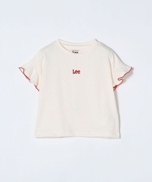 SHIPS any（シップス エニィ）の「Lee: フリル スリーブ Tシャツ <KIDS>（Tシャツ/カットソー・キッズ・ライトホワイト/オレンジ・150/130/110）」の2枚目の写真