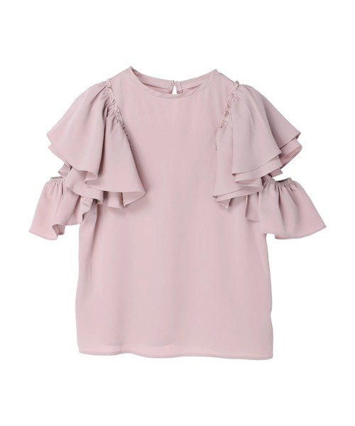 DURAS（デュラス）の「２ＷＡＹオープンショルダーフリルトップ（Tシャツ/カットソー・レディース・ホワイト/ブラック/ミント/ピンク・FREE）」の13枚目の写真