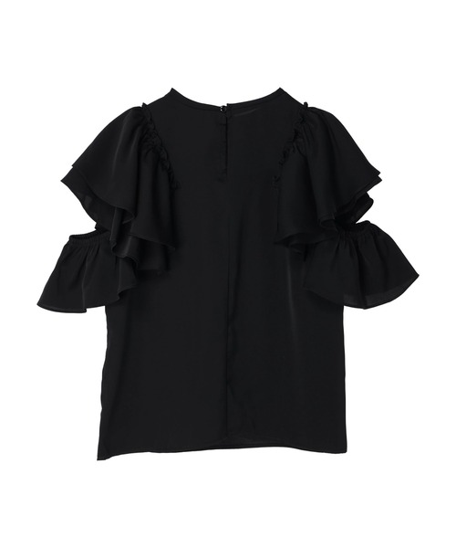 DURAS（デュラス）の「２ＷＡＹオープンショルダーフリルトップ（Tシャツ/カットソー・レディース・ホワイト/ブラック/ミント/ピンク・FREE）」の8枚目の写真