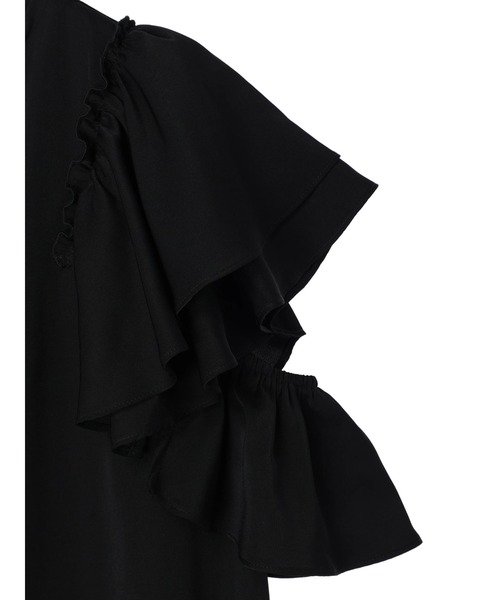 DURAS（デュラス）の「２ＷＡＹオープンショルダーフリルトップ（Tシャツ/カットソー・レディース・ホワイト/ブラック/ミント/ピンク・FREE）」の15枚目の写真