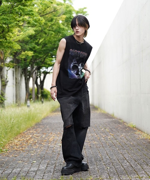 G.O.C（ジーオーシー）の「カットオフ ルーズ ノースリーブ