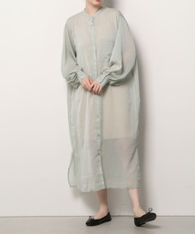 Per sist ence/パーシエンス シアーストライプ シャツワンピース
