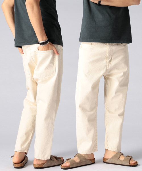 BEAMS(ビームス)の「BEAMS / ワイド レッグ デニム(デニムパンツ・メンズ・オフホワイト/インディゴブルー・MEDIUM/SMALL/LARGE)」の1枚目の写真