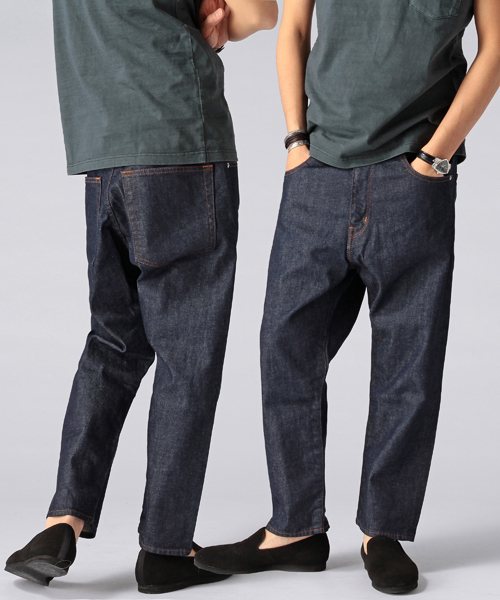 BEAMS(ビームス)の「BEAMS / ワイド レッグ デニム(デニムパンツ・メンズ・オフホワイト/インディゴブルー・MEDIUM/SMALL/LARGE)」の2枚目の写真