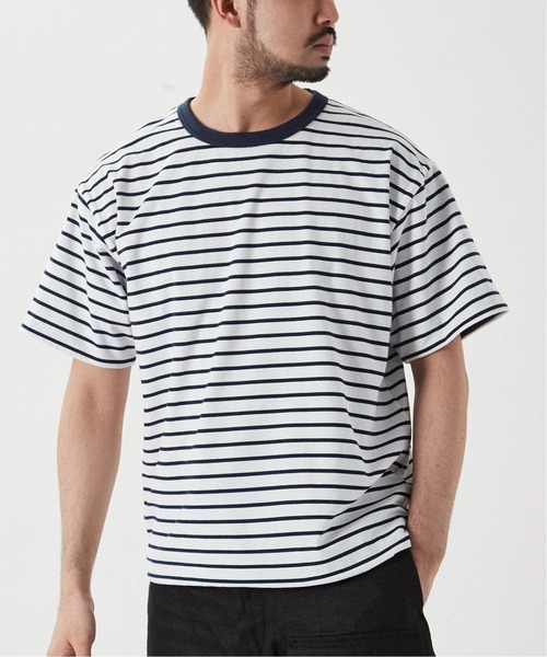 EDIFICE(エディフィス)の「【Merrygarden / メリーガーデン】別注 リバーシブル ボーダー Tシャツ(Tシャツ/カットソー・メンズ・ホワイト系その他/グレー系その他/イエロー系その他/オレンジ系その他/ネイビー系・MEDIUM/LARGE)」の7枚目の写真