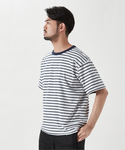 EDIFICE(エディフィス)の「【Merrygarden / メリーガーデン】別注 リバーシブル ボーダー Tシャツ(Tシャツ/カットソー・メンズ・ホワイト系その他/グレー系その他/イエロー系その他/オレンジ系その他/ネイビー系・MEDIUM/LARGE)」の9枚目の写真