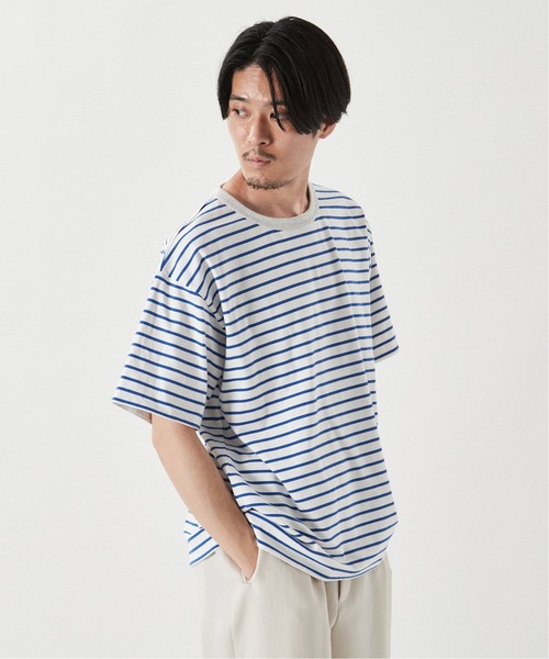 EDIFICE(エディフィス)の「【Merrygarden / メリーガーデン】別注 リバーシブル ボーダー Tシャツ(Tシャツ/カットソー・メンズ・ホワイト系その他/グレー系その他/イエロー系その他/オレンジ系その他/ネイビー系・MEDIUM/LARGE)」の18枚目の写真