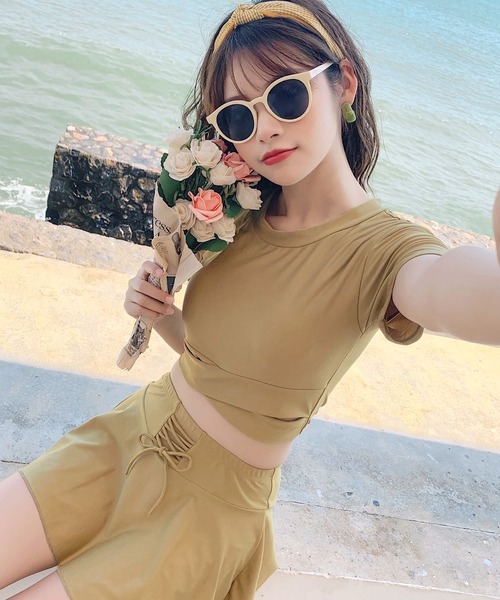 Dita Muaj.（ディータムアージュ）の「ウエストクロスセパレートワンピース 水着（水着・レディース・ブラック/ターメリック/ダークオレンジ・M/L/XL）」の12枚目の写真