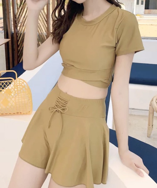 Dita Muaj.（ディータムアージュ）の「ウエストクロスセパレートワンピース 水着（水着・レディース・ブラック/ターメリック/ダークオレンジ・M/L/XL）」の5枚目の写真