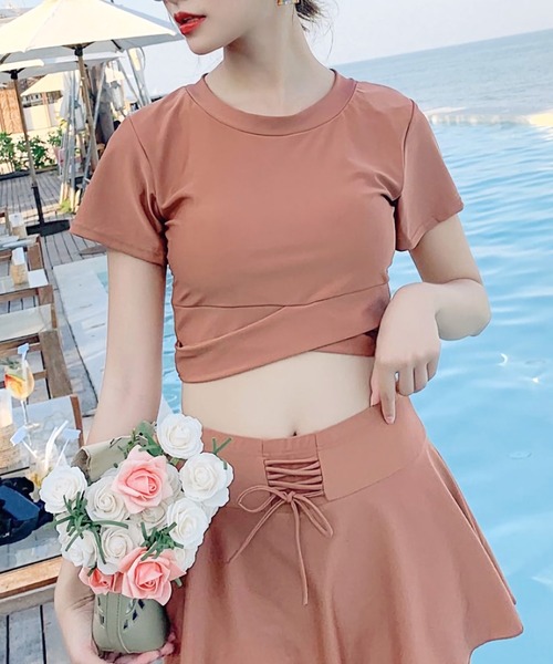 Dita Muaj.（ディータムアージュ）の「ウエストクロスセパレートワンピース 水着（水着・レディース・ブラック/ターメリック/ダークオレンジ・M/L/XL）」の7枚目の写真