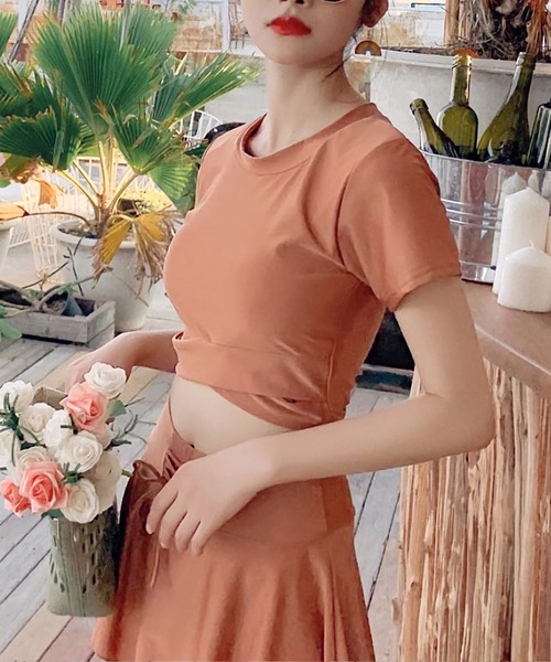 Dita Muaj.（ディータムアージュ）の「ウエストクロスセパレートワンピース 水着（水着・レディース・ブラック/ターメリック/ダークオレンジ・M/L/XL）」の9枚目の写真