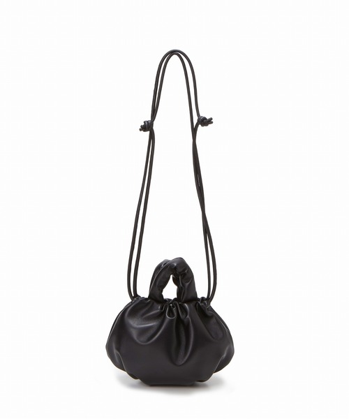 TOPKAPI（トプカピ）の「【TREASURE TOPKAPI】 ソフトラムレザー 巾着 バッグ（ハンドバッグ・レディース・ブラック/ベージュ/クリーム・FREE）」の7枚目の写真