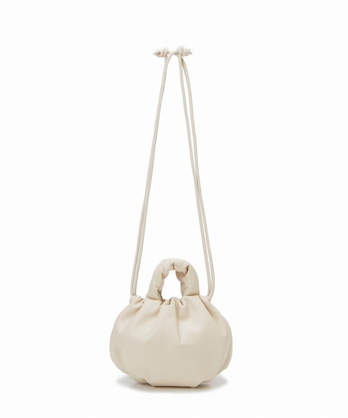 TOPKAPI（トプカピ）の「【TREASURE TOPKAPI】 ソフトラムレザー 巾着 バッグ（ハンドバッグ・レディース・ブラック/ベージュ/クリーム・FREE）」の10枚目の写真