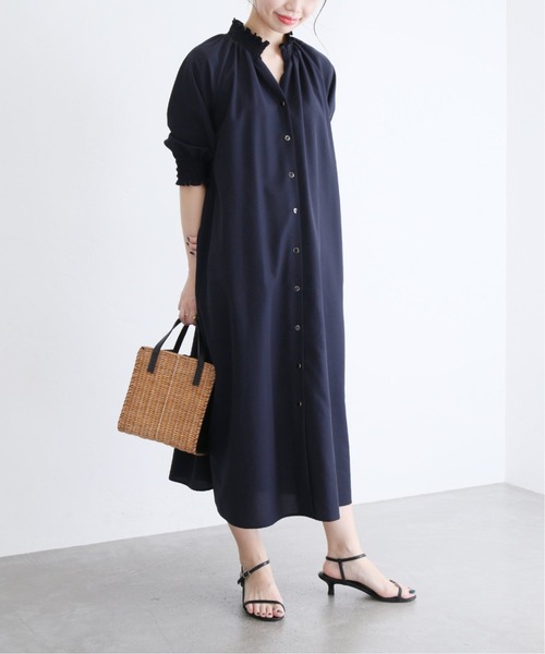 シャーリングスキッパーショートスリーブ Totalite ラトータリテ のワンピース シャーリングスキッパーショートスリーブ ワンピース ワンピース La ワンピース を購入できます La Totalite ラトータリテ のファッション La 購入安い