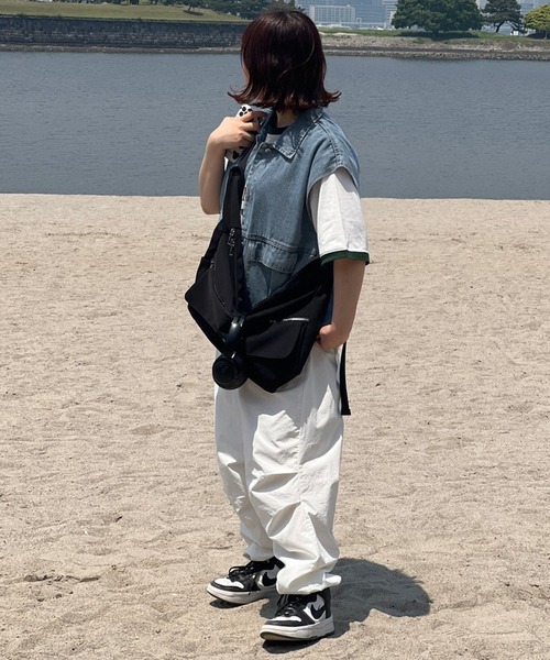 kutir(クティール)の「デニムベスト(ベスト・レディース・ライトブルー/ブラック・FREE)」の18枚目の写真