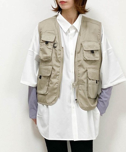Ritzy(リッツィー)の「フィッシングベスト レディース メンズ(ベスト・メンズ・ベージュ/カーキ/チャコール・MEDIUM/LARGE/X-LARGE)」の3枚目の写真