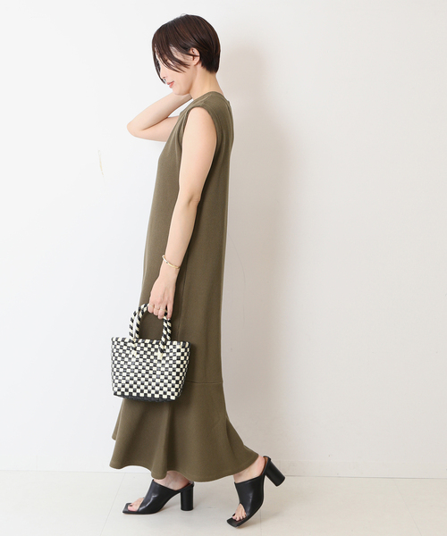 journal standard L'essage（ジャーナルスタンダードレサージュ）の「ワッフルノースリーブワンピース（ワンピース・レディース・ブラック/カーキ/マスタード・FREE）」の20枚目の写真