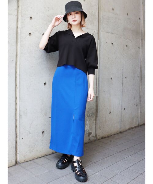 MURUA(ムルーア)の「スリットタイトスカート(スカート・レディース・ブラック/ブルー/グリーン/レッド・FREE)」の8枚目の写真