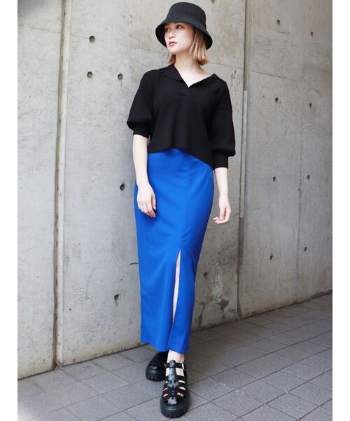 MURUA(ムルーア)の「スリットタイトスカート(スカート・レディース・ブラック/ブルー/グリーン/レッド・FREE)」の9枚目の写真