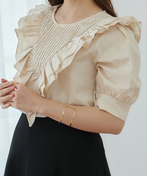 Lamoa（ラモア）の「Lamoa/フリル ボリューム ブラウス（シャツ/ブラウス・レディース・ブルー/ベージュ/ホワイト・FREE）」の12枚目の写真
