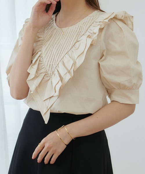 Lamoa（ラモア）の「Lamoa/フリル ボリューム ブラウス（シャツ/ブラウス・レディース・ブルー/ベージュ/ホワイト・FREE）」の15枚目の写真