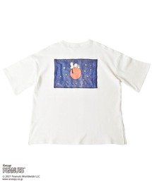 【PEANUTS(ピーナッツ)】スヌーピー/バックプリントワッフルTシャツ C(POPPINS)
