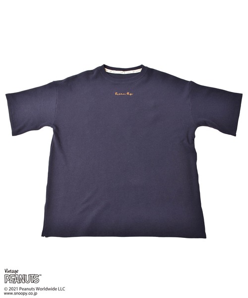 POPPINS（ポピンズ）の「【PEANUTS(ピーナッツ)】スヌーピー/バックプリントワッフルTシャツ C(POPPINS)（Tシャツ/カットソー・レディース・ホワイト/ネイビー・FREE）」の5枚目の写真