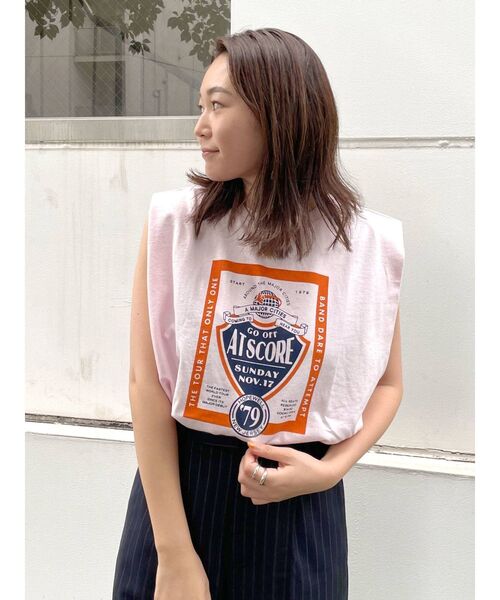 Ungrid（アングリッド）の「ヴィンテージロゴノースリタンクトップ（タンクトップ・レディース・チャコールグレー/オフホワイト/ピンク・FREE）」の3枚目の写真