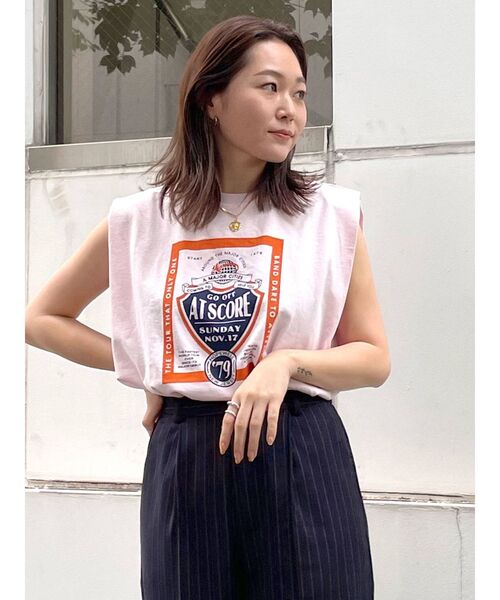 Ungrid（アングリッド）の「ヴィンテージロゴノースリタンクトップ（タンクトップ・レディース・チャコールグレー/オフホワイト/ピンク・FREE）」の12枚目の写真