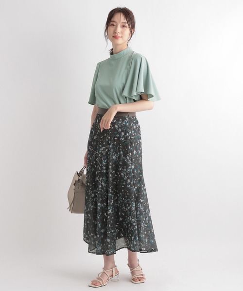 Andemiu（アンデミュウ）の「ストーンドットマーメイドスカート344025（スカート・レディース・チャコールグレー/ブルー/キャメル・FREE）」の4枚目の写真