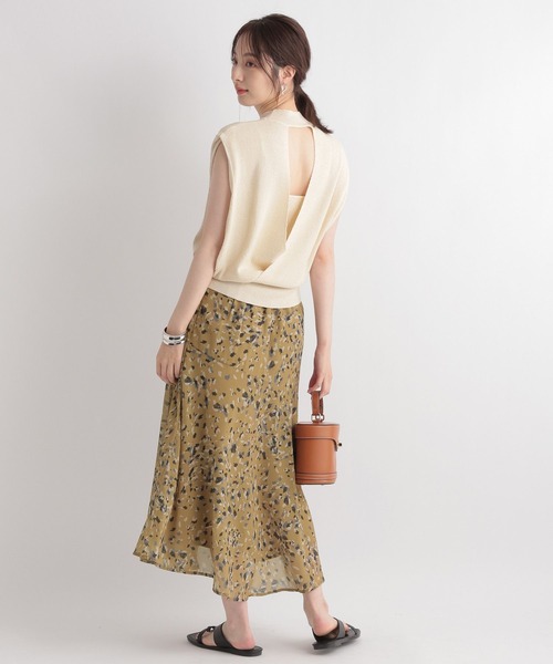 Andemiu（アンデミュウ）の「ストーンドットマーメイドスカート344025（スカート・レディース・チャコールグレー/ブルー/キャメル・FREE）」の7枚目の写真