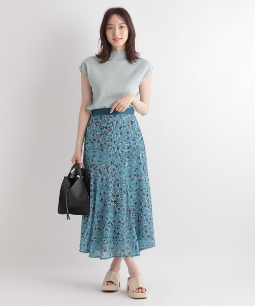 Andemiu（アンデミュウ）の「ストーンドットマーメイドスカート344025（スカート・レディース・チャコールグレー/ブルー/キャメル・FREE）」の9枚目の写真