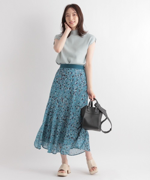 Andemiu（アンデミュウ）の「ストーンドットマーメイドスカート344025（スカート・レディース・チャコールグレー/ブルー/キャメル・FREE）」の10枚目の写真