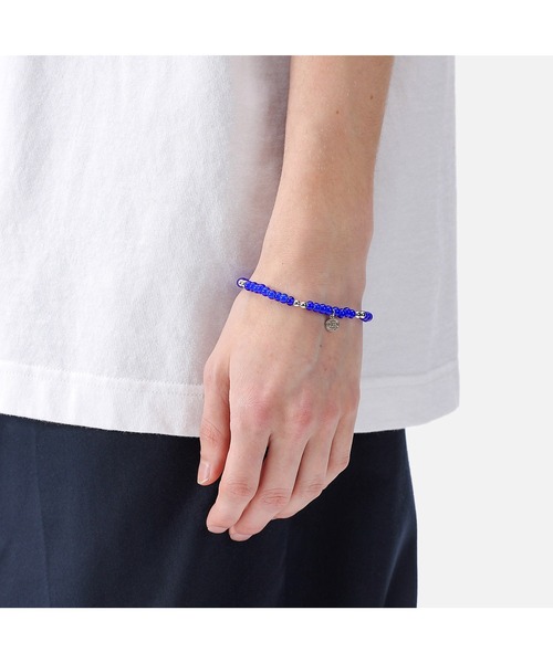 uniform experiment(ユニフォームエクスペリメント)の「BEADS BRACELET(ブレスレット・メンズ・ブラック/ブルー・FREE)」の4枚目の写真