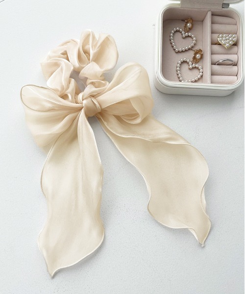 apres jour（アプレジュール）の「【apres jour×ARIAZ】シュシュリボン（シュシュ・レディース・ライトグレー/ブラック/ベージュ/ピンクベージュ・FREE）」の11枚目の写真