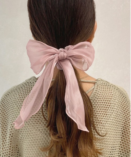 apres jour（アプレジュール）の「【apres jour×ARIAZ】シュシュリボン（シュシュ・レディース・ライトグレー/ブラック/ベージュ/ピンクベージュ・FREE）」の14枚目の写真