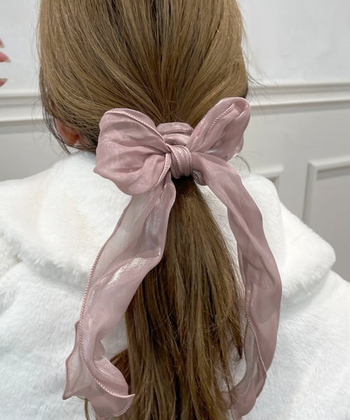 apres jour（アプレジュール）の「【apres jour×ARIAZ】シュシュリボン（シュシュ・レディース・ライトグレー/ブラック/ベージュ/ピンクベージュ・FREE）」の22枚目の写真