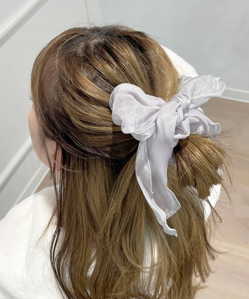 apres jour（アプレジュール）の「【apres jour×ARIAZ】シュシュリボン（シュシュ・レディース・ライトグレー/ブラック/ベージュ/ピンクベージュ・FREE）」の16枚目の写真