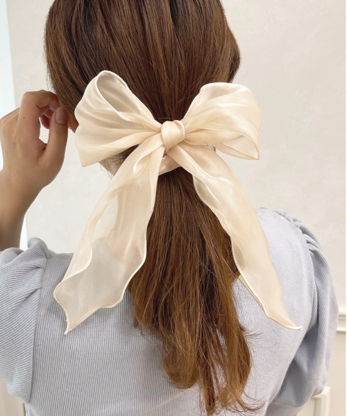 apres jour（アプレジュール）の「【apres jour×ARIAZ】シュシュリボン（シュシュ・レディース・ライトグレー/ブラック/ベージュ/ピンクベージュ・FREE）」の20枚目の写真