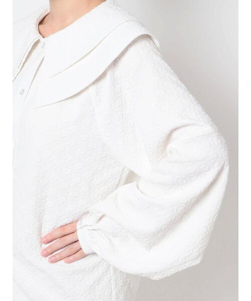 merry jenny（メリージェニー）の「Wカラーflowerブラウス（シャツ/ブラウス・レディース・オフホワイト/ブラック・FREE）」の16枚目の写真