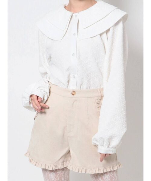 merry jenny（メリージェニー）の「Wカラーflowerブラウス（シャツ/ブラウス・レディース・オフホワイト/ブラック・FREE）」の21枚目の写真