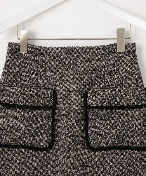 EMMEL REFINES（エメルリファインズ）の「＜EMMEL REFINES（エメル リファインズ）＞EM ツイード ミニスカート（スカート・レディース・ブラック・XS/S/M）」の8枚目の写真